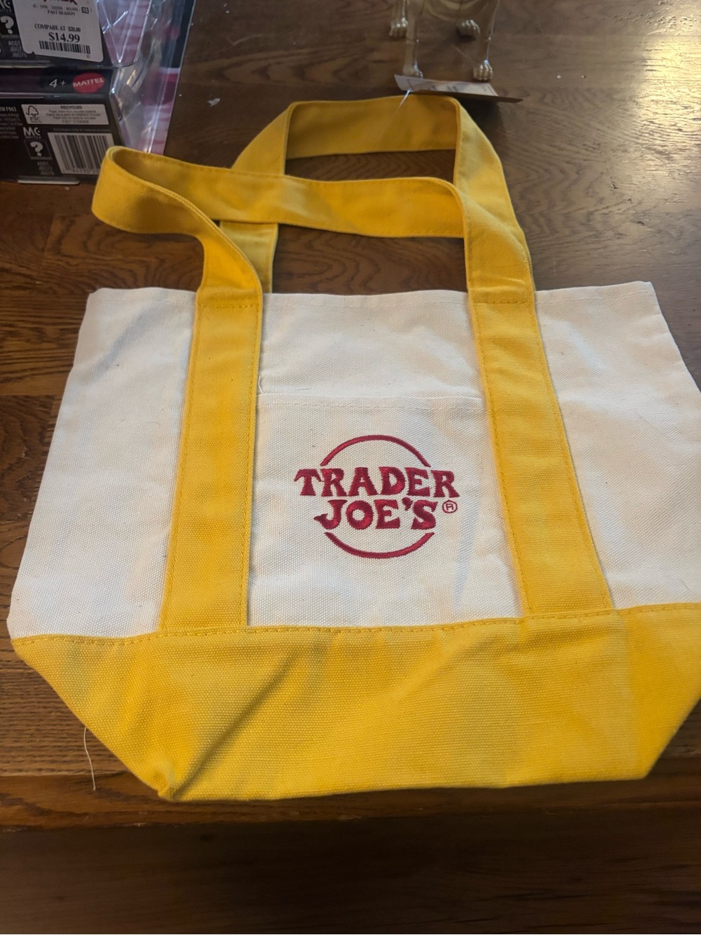 Trader Joe’s mini yellow tote nwt